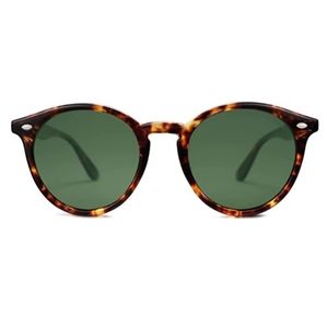 🕶Green Lenses Round Polarized Sunglasses for Women Men Classic Vintage